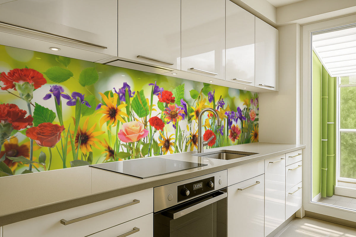 Küchenrückwand Frühlingsblumen