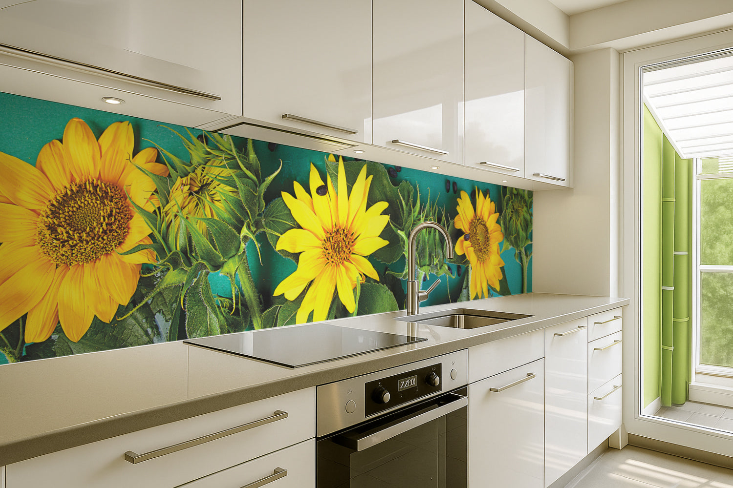 Küchenrückwand Sommerblumen Gelb