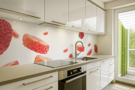 Küchenrückwand Frische Erdbeeren