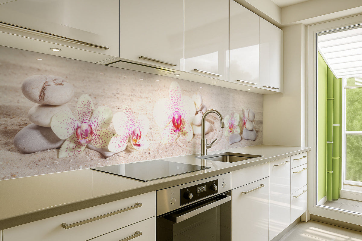 Küchenrückwand Wellness Orchideen