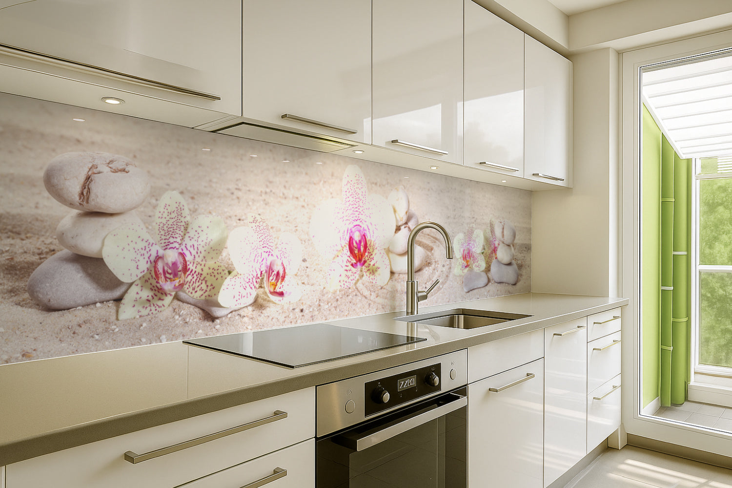 Küchenrückwand Wellness Orchideen