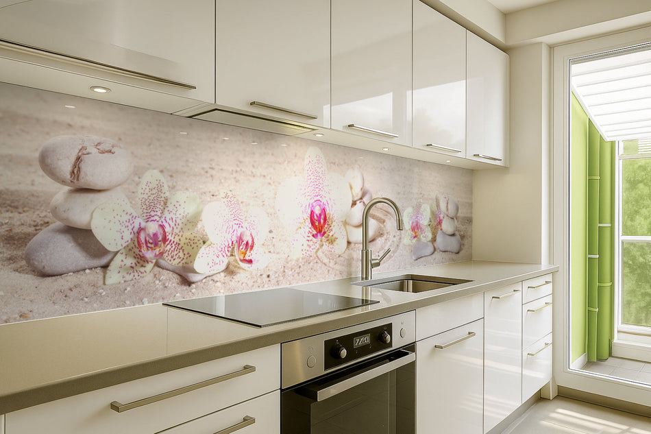 Küchenrückwand Wellness Orchideen
