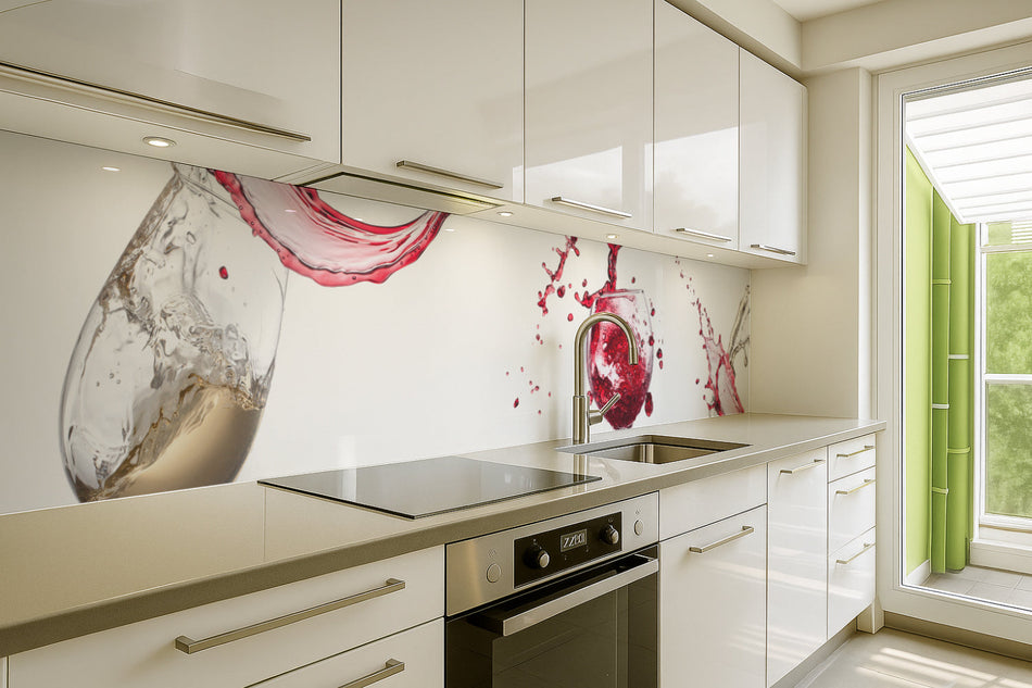 Küchenrückwand Wein Splash