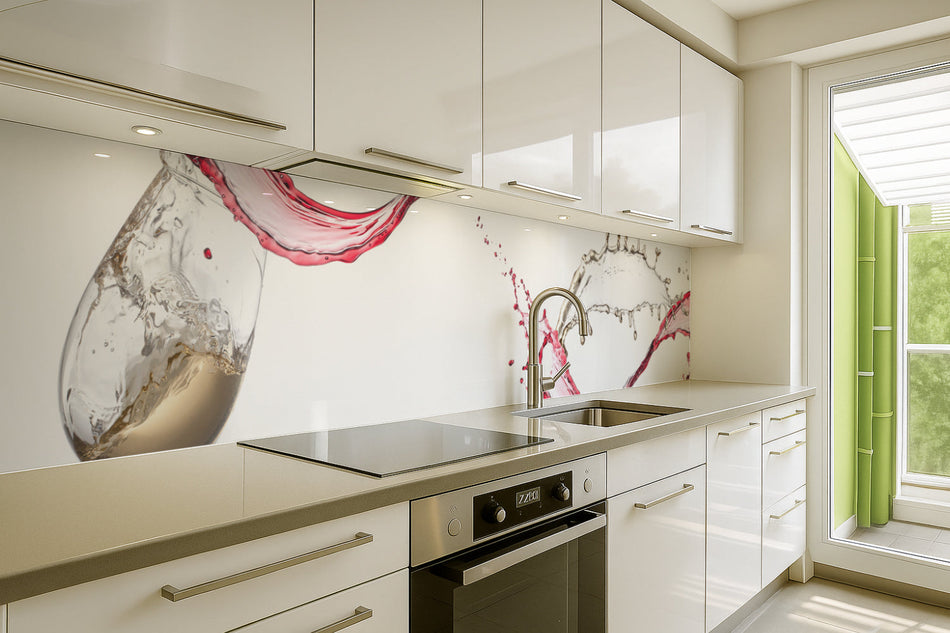 Küchenrückwand Rotwein & Weißwein Splash