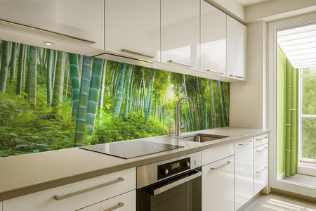 Küchenrückwand Bambuswald