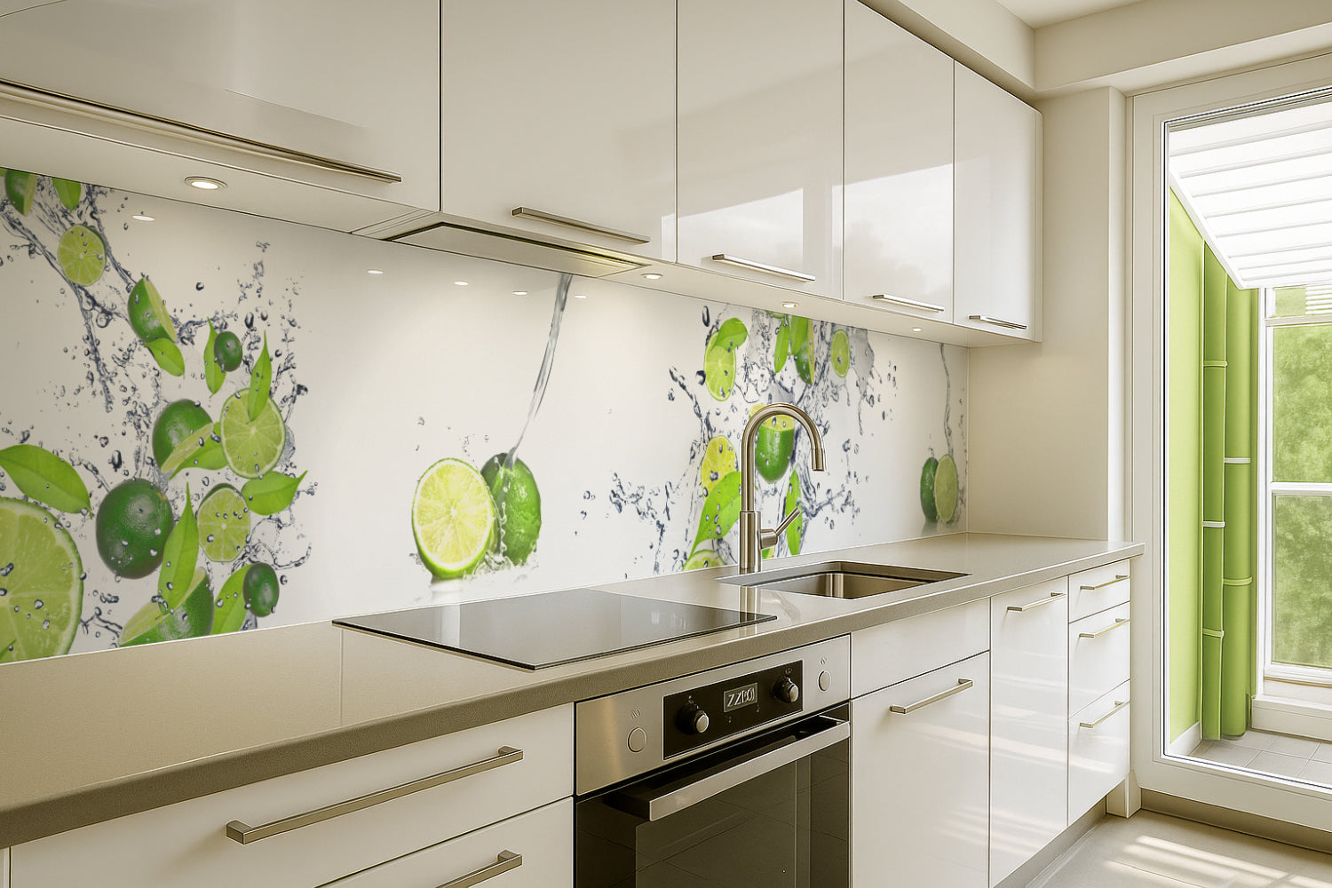 Küchenrückwand Limetten Splash