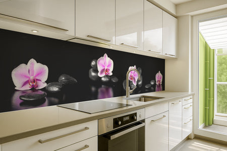 Küchenrückwand Zen Orchideen