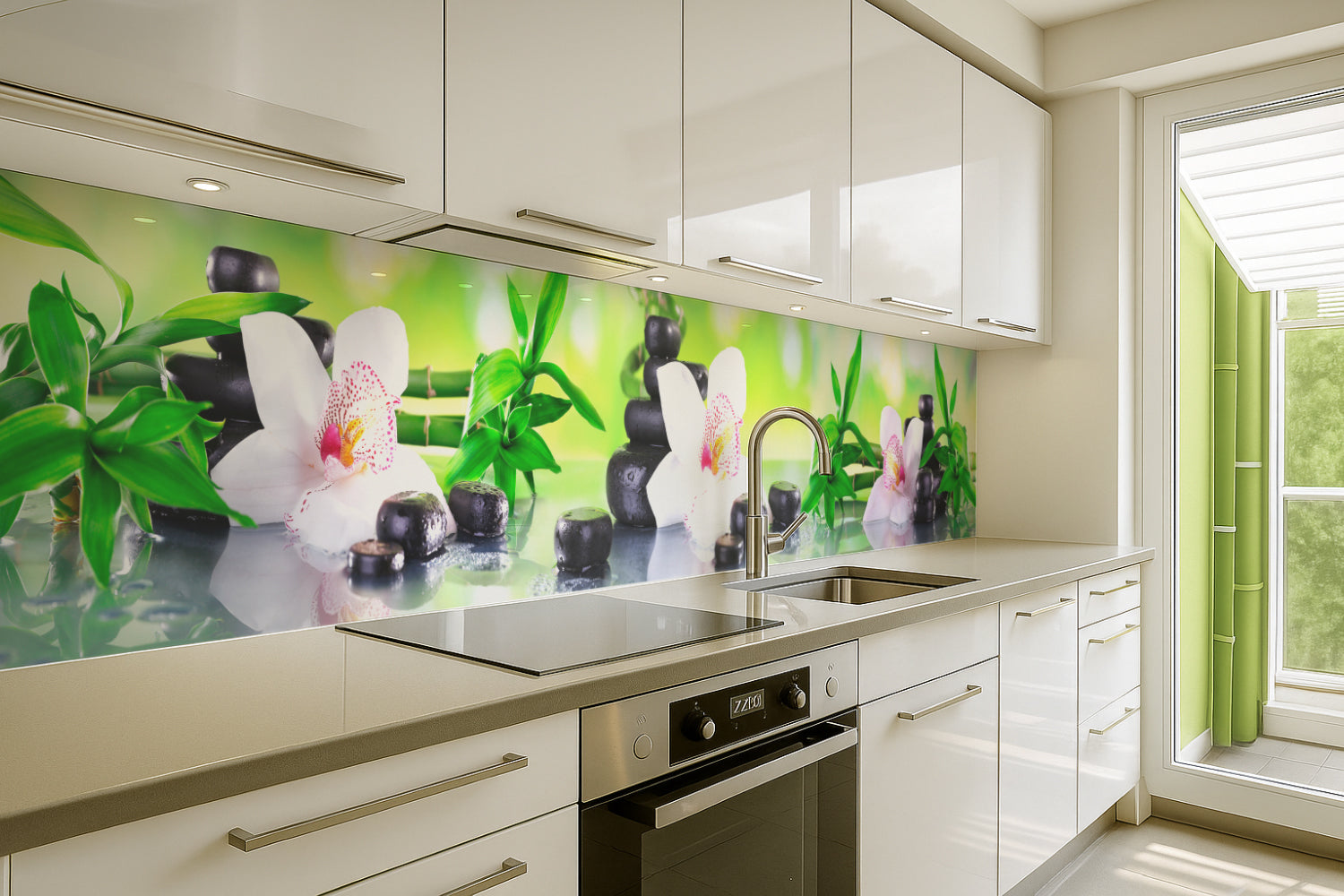 Küchenrückwand Spa Orchideen