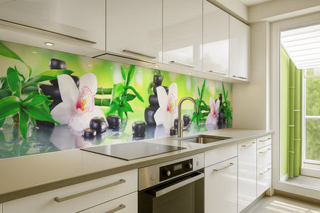 Küchenrückwand Spa Orchideen