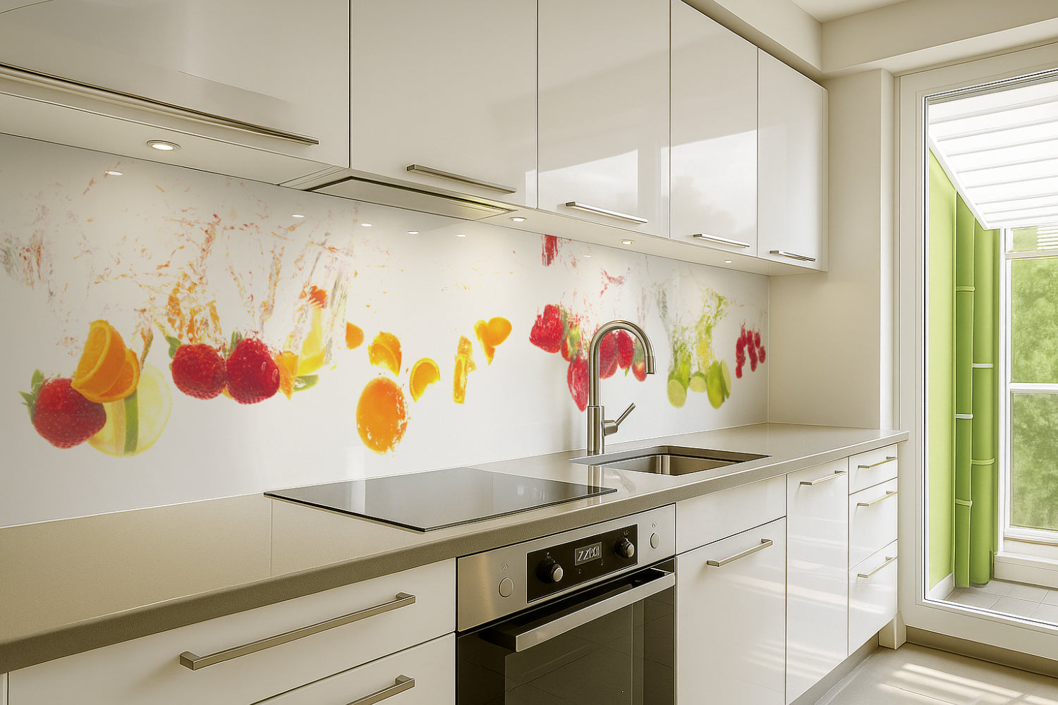 Küchenrückwand Obst & Wasser