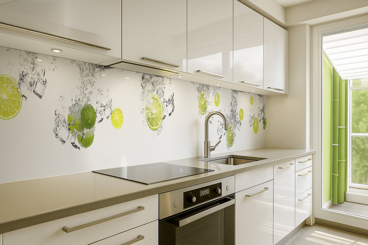 Küchenrückwand Limetten Splash