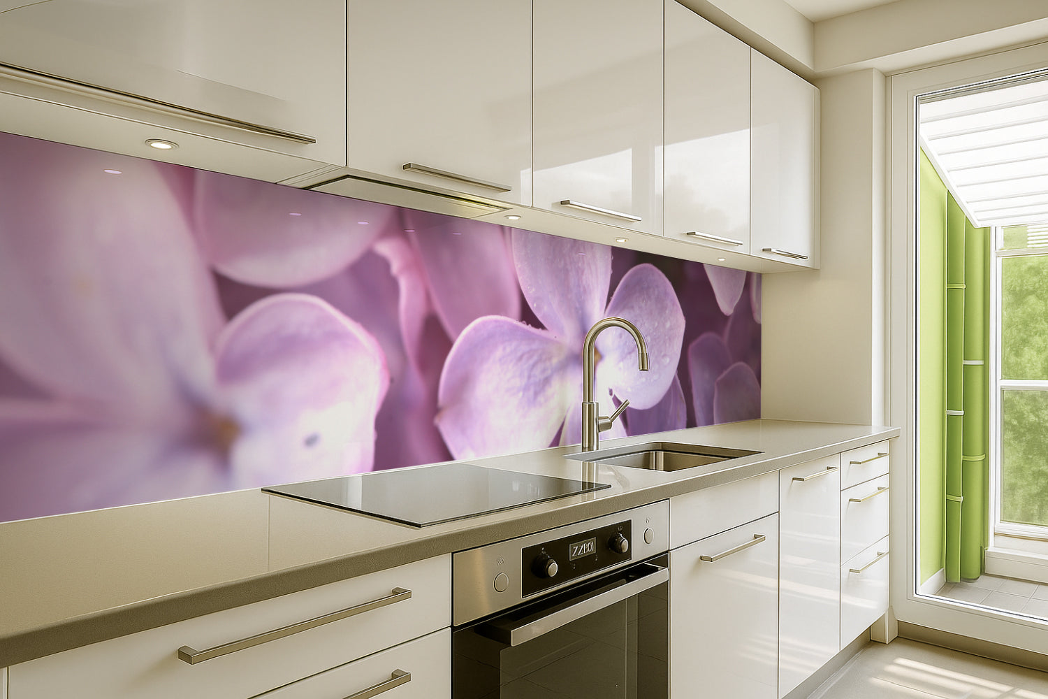 Küchenrückwand Fliederblüte Nahaufnahme