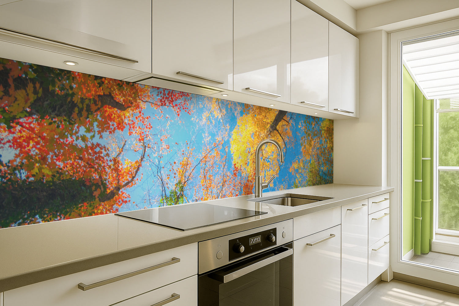 Küchenrückwand Bunte Herbstbäume