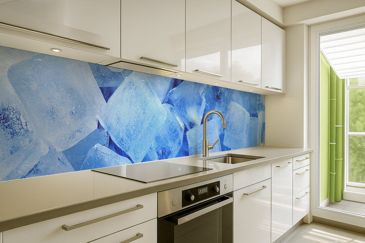 Küchenrückwand Eiswürfel