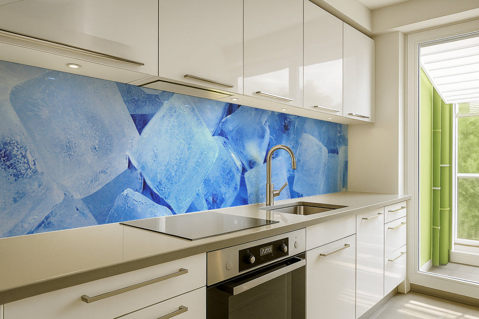 Küchenrückwand Eiswürfel