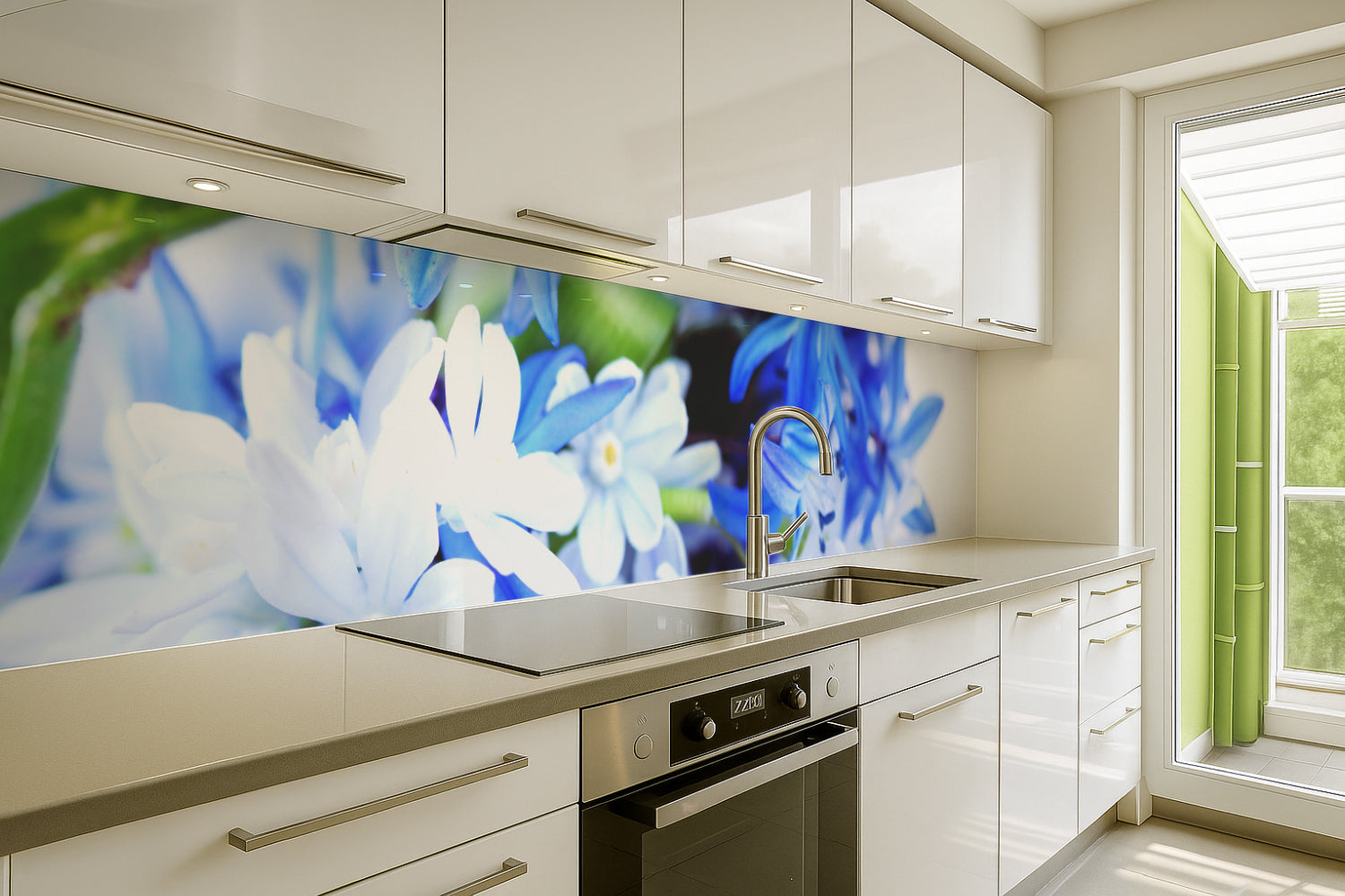 Küchenrückwand Blüten