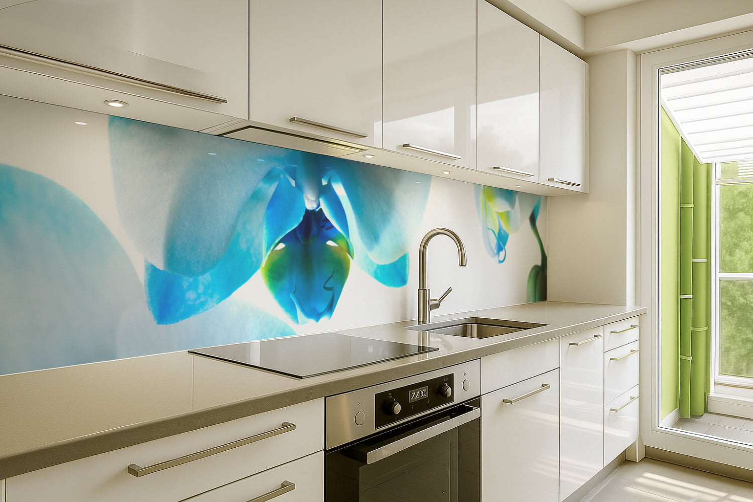 Küchenrückwand Orchideenlicht