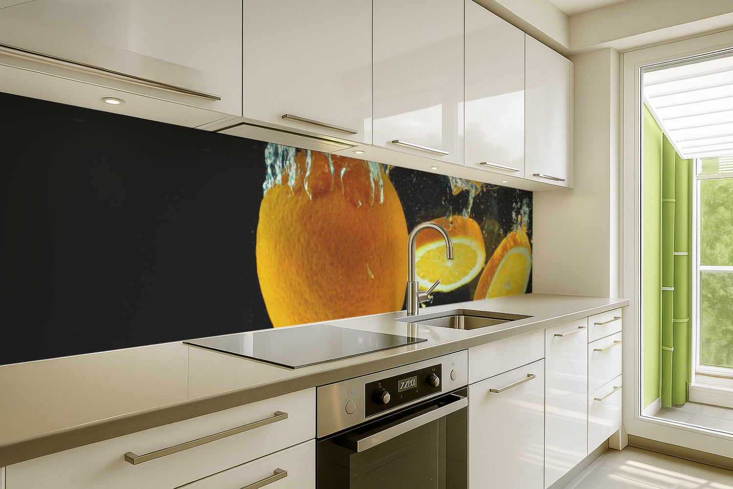 Küchenrückwand Orange Splash