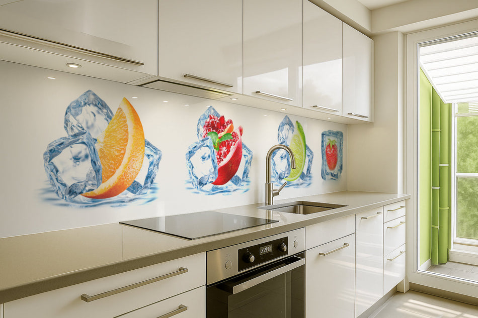 Küchenrückwand Frucht & Eis