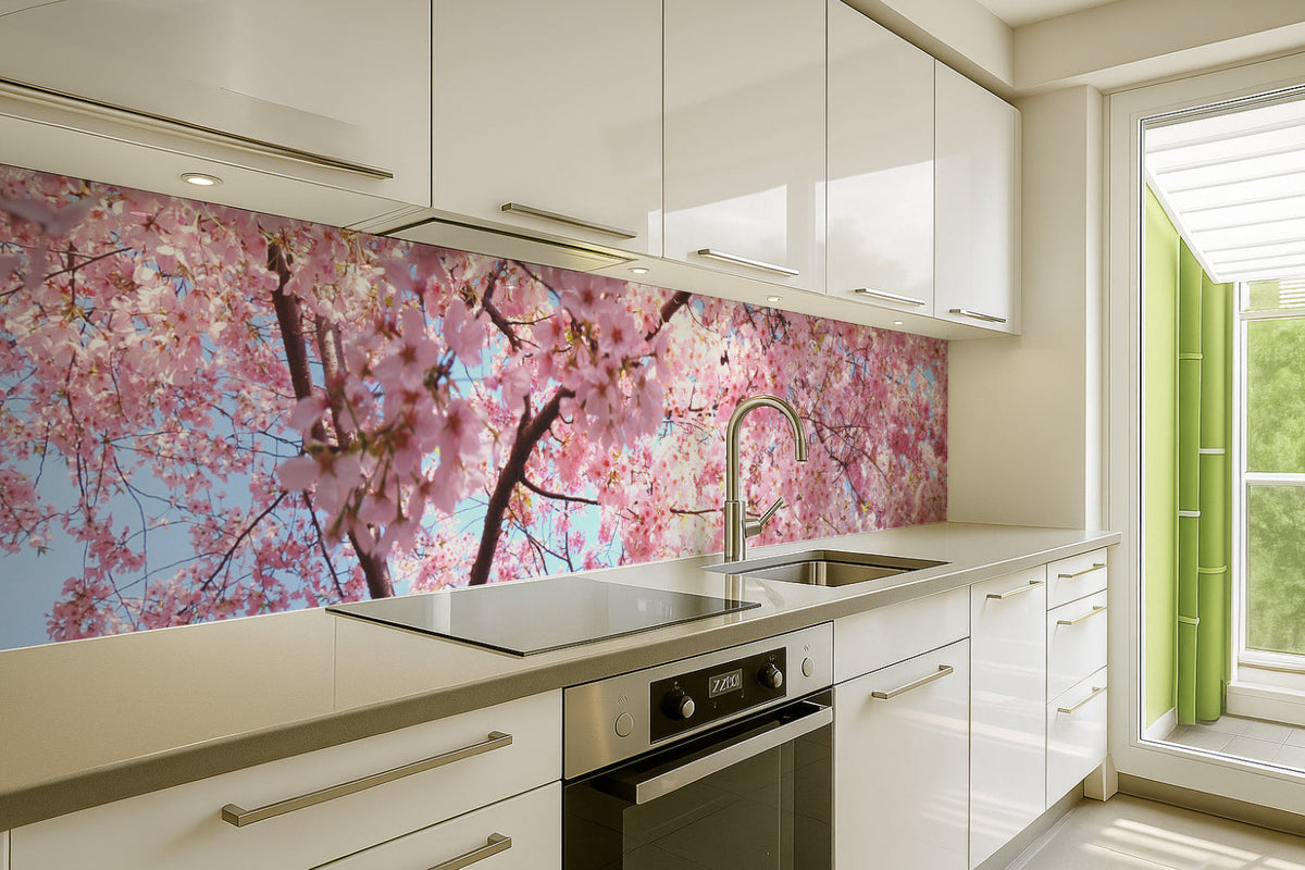 Küchenrückwand Kirschblüte