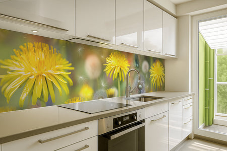 Küchenrückwand Löwenzahn