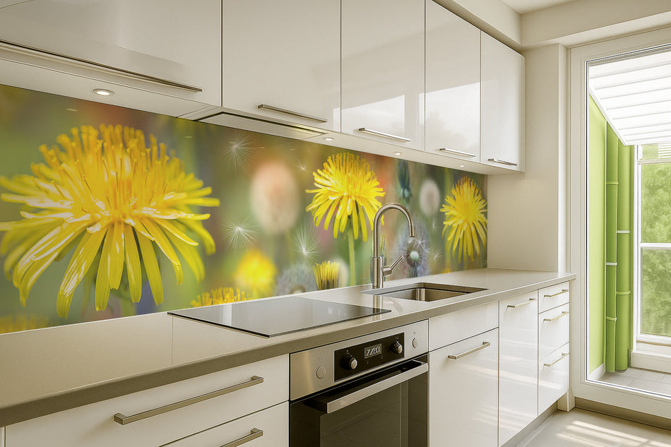 Küchenrückwand Löwenzahn
