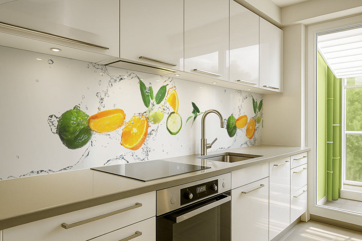 Küchenrückwand Zitrus Splash