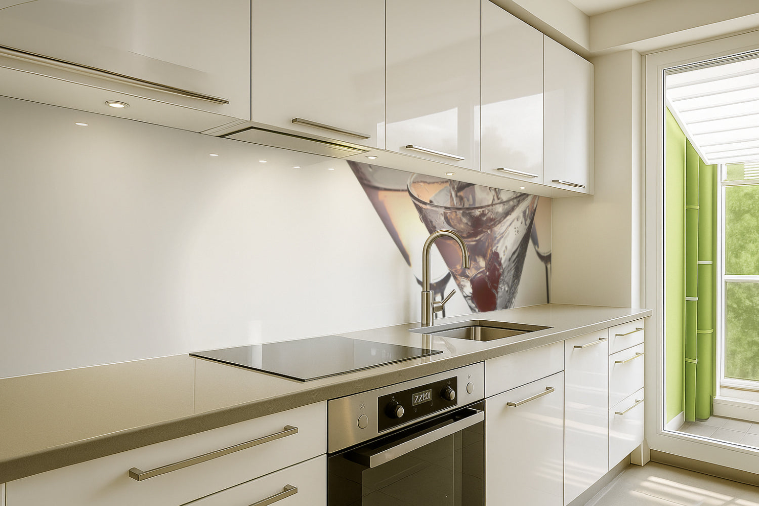 Küchenrückwand mit Cocktailmotiv