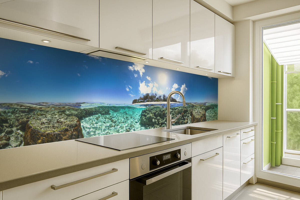 Küchenrückwand Tropeninsel