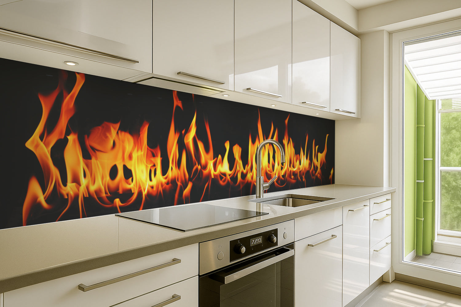 Küchenrückwand Feuer Flammen Design