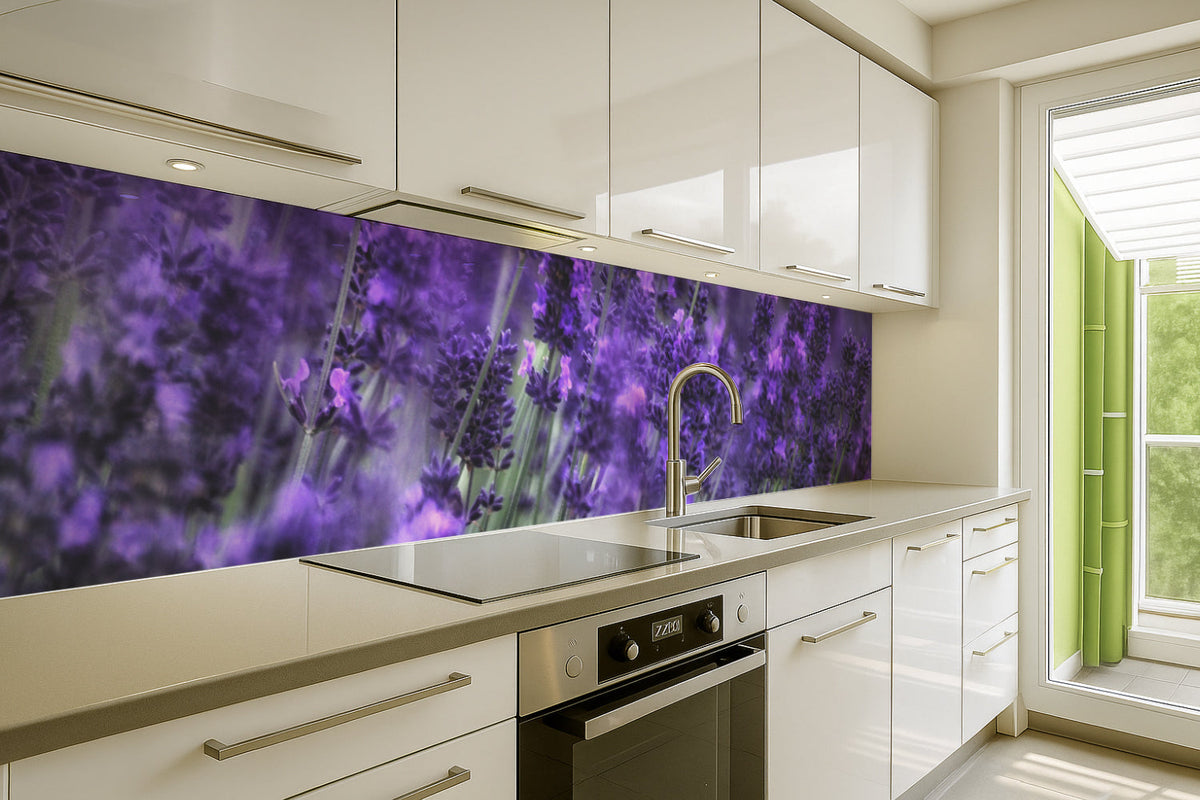 Küchenrückwand Lavendelfeld
