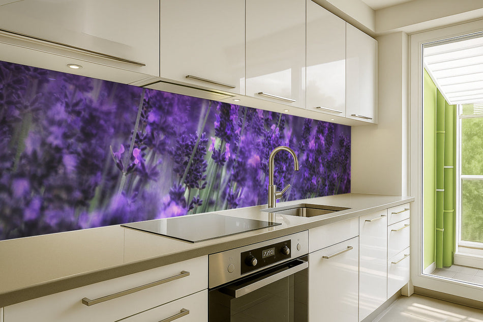 Küchenrückwand Lavendelfeld