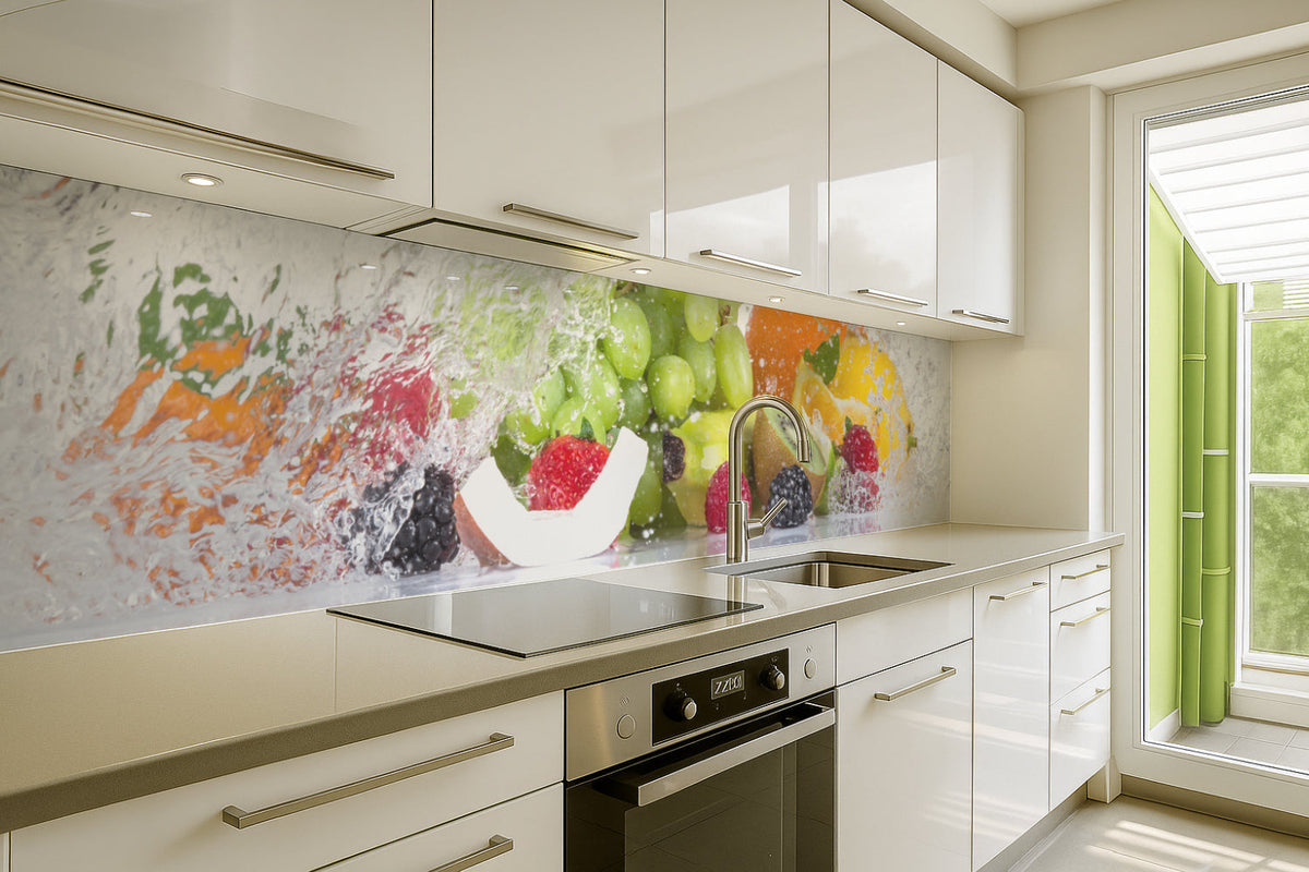Küchenrückwand Früchte Splash