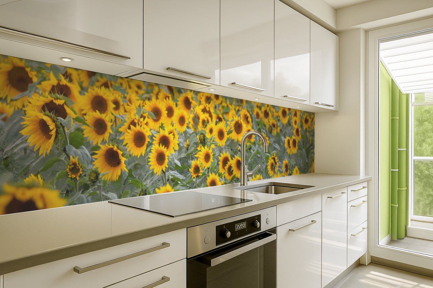 Küchenrückwand Sonnenblumenfeld