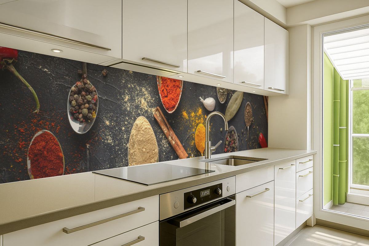 Küchenrückwand Bunte Gewürze