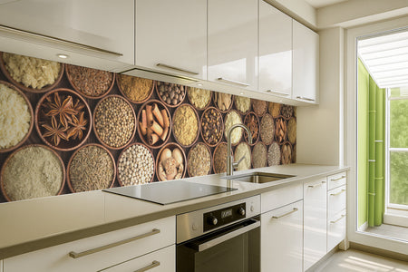 Küchenrückwand Gewürzschalen Design