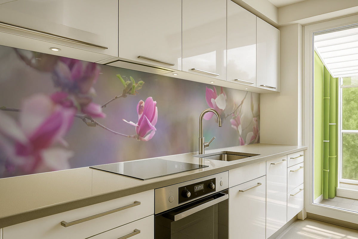 Küchenrückwand Magnolien