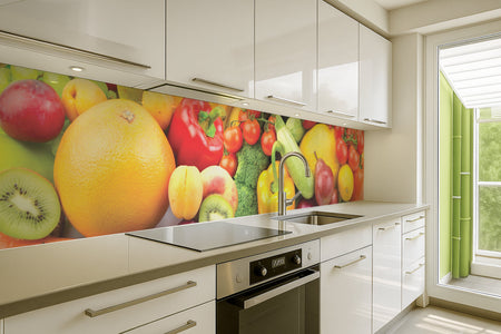 Küchenrückwand Obst und Gemüse Bunt
