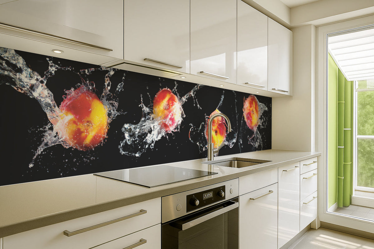 Küchenrückwand Pfirsich Splash