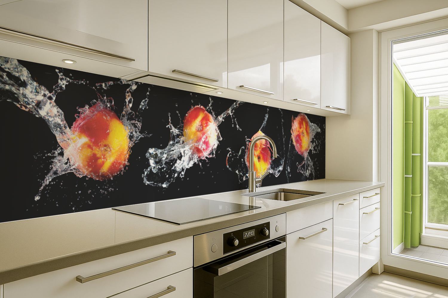 Küchenrückwand Pfirsich Splash
