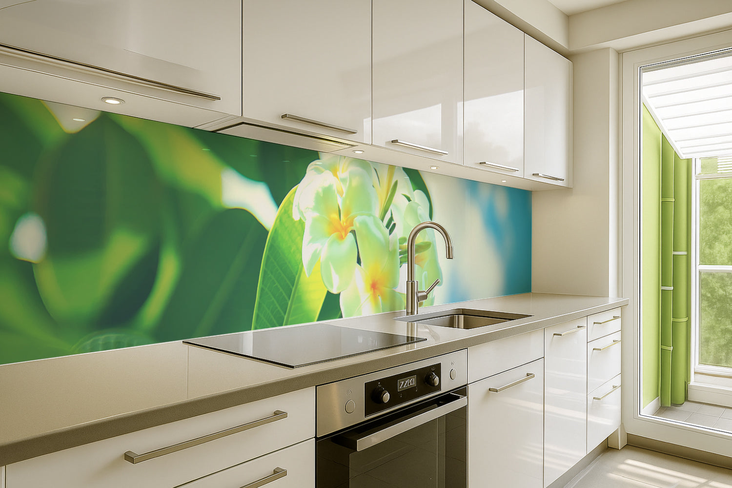 Küchenrückwand Exotische Blumen