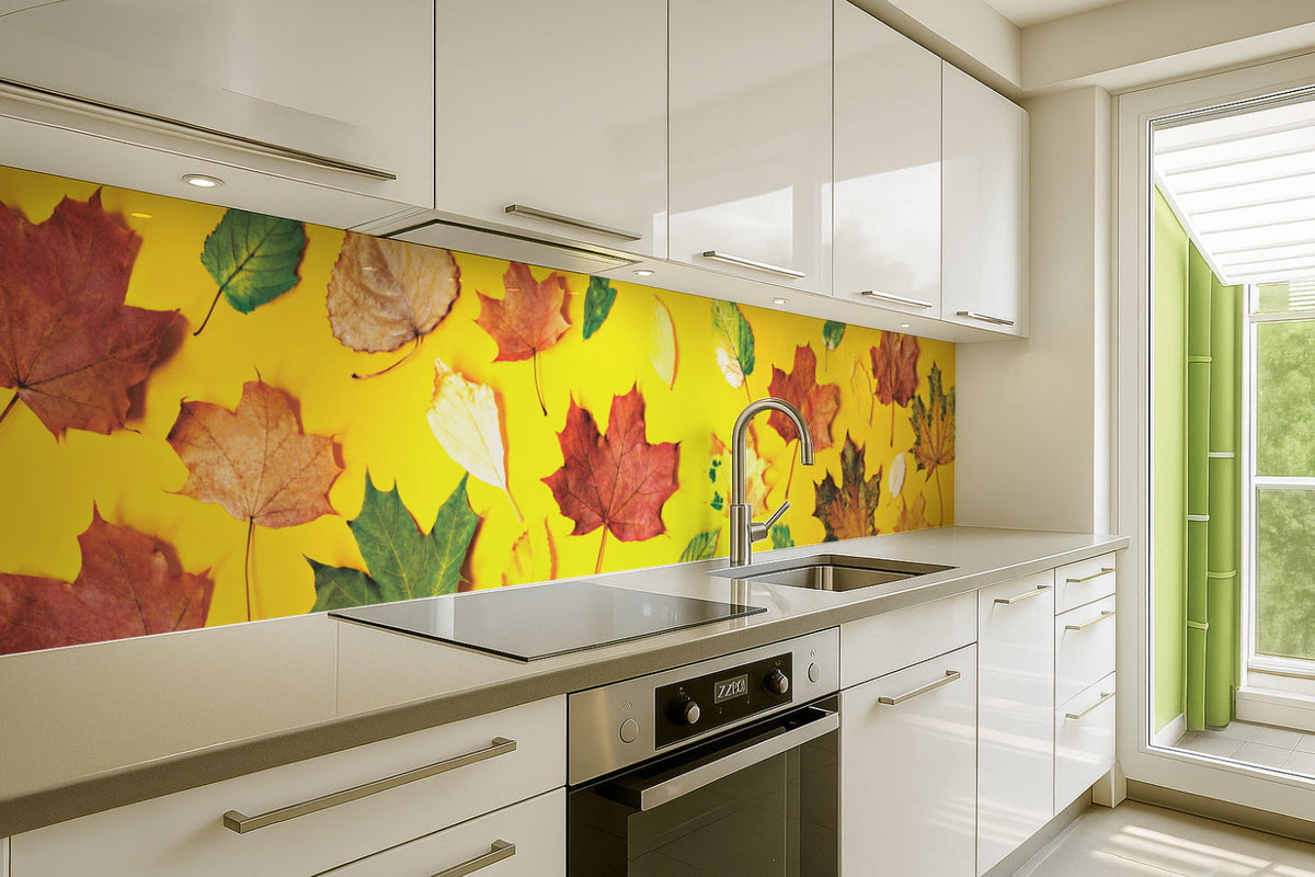 Küchenrückwand Herbstblätter