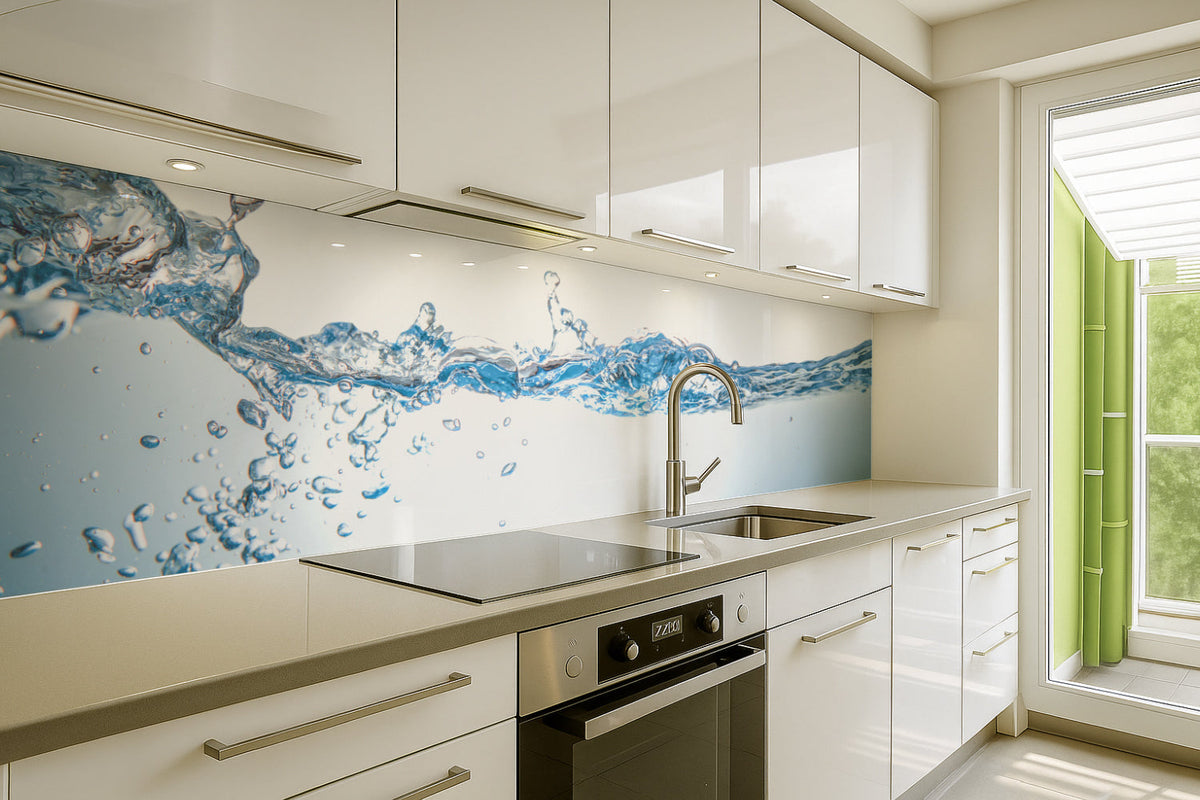 Küchenrückwand Wasser Welle