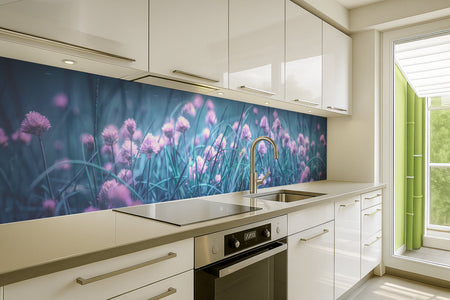 Küchenrückwand Frühlingswiese Pastell