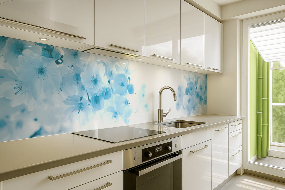 Küchenrückwand Stilvolle Blütenoptik
