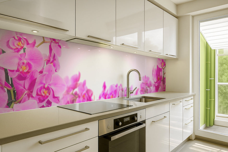 Küchenrückwand Orchideen Stilvoll