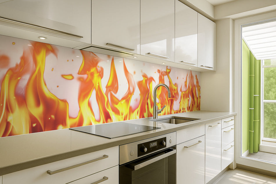 Küchenrückwand Feuer & Flammen