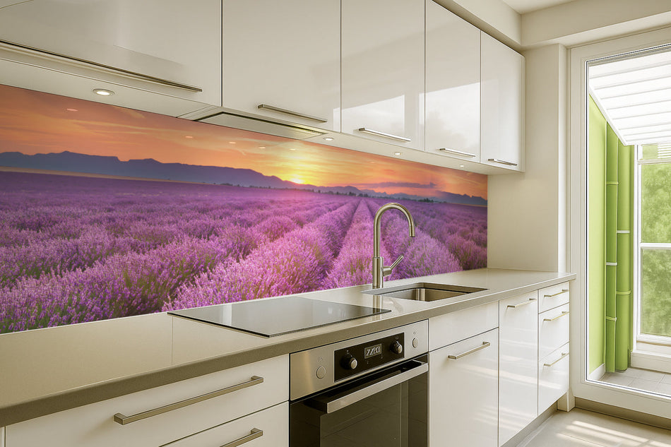 Küchenrückwand Lavendelfeld Provence