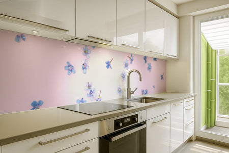 Küchenrückwand Romantisches Blumenmotiv