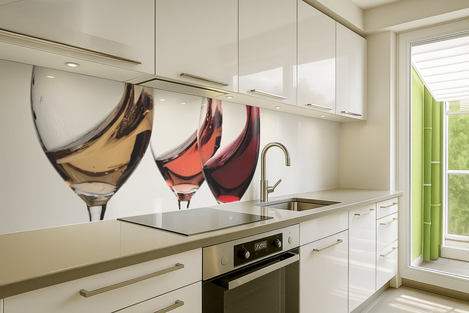 Küchenrückwand Weingläser